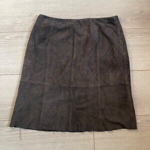 Lafayette 148 New York Women's Brown Suede Skirt Size 4